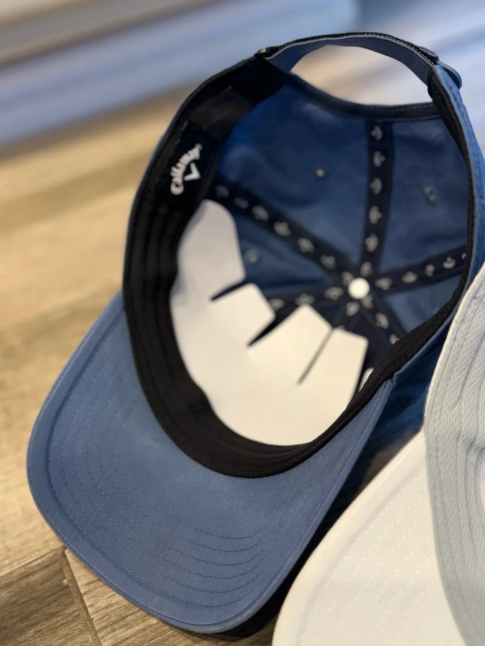 2 Callaway Heritage Twill Adjustable Golf Hats Unstructured Blue & White NWOT